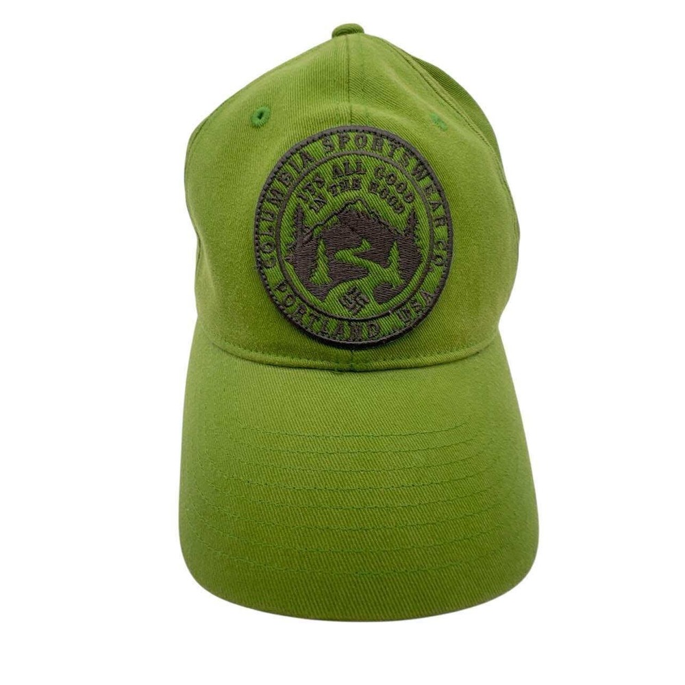Columbia Sportswear Hat Green Cap Portland USA Logo‎ Embroidered